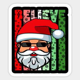 Xmas Santa Claus Cartoon Family Christmas Sticker